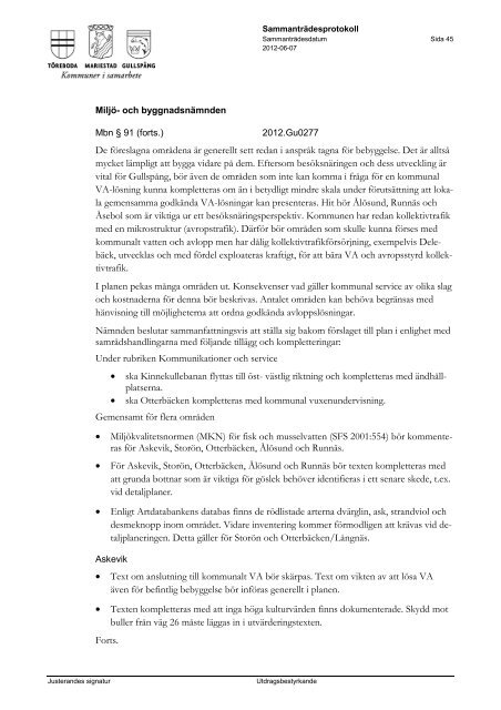 Miljö- och byggnadsnämnden protokoll 2012-06-07.pdf - Gullspångs ...