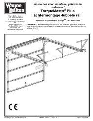 TorqueMaster Plus achtermontage dubbele rail - Wayne Dalton