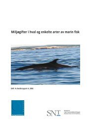 Miljøgifter i hval og enkelte arter av marin fisk - Mattilsynet