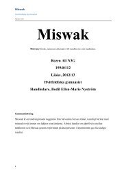 Miswak - Förbundet Unga Forskare