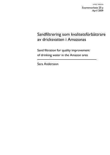 Sara Andersson - Civilingenjörsprogrammet i miljö- och vattenteknik