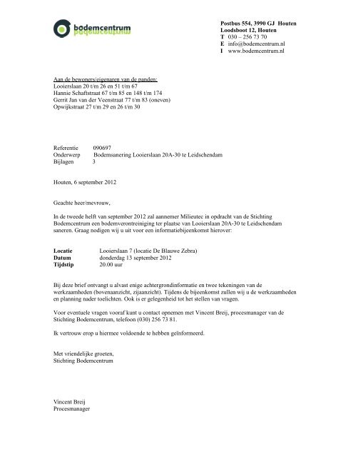 Brief uitnodiging bewoners voorlichtingsavond Looierslaan versie 2
