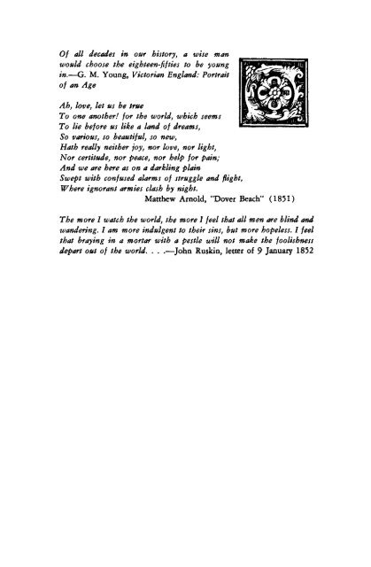 Matthew Arnold John Ruskin And The Modern Temper