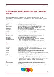 4 Algemene begrippenlijst bij het kunstvak Drama - Spelen vanuit ...