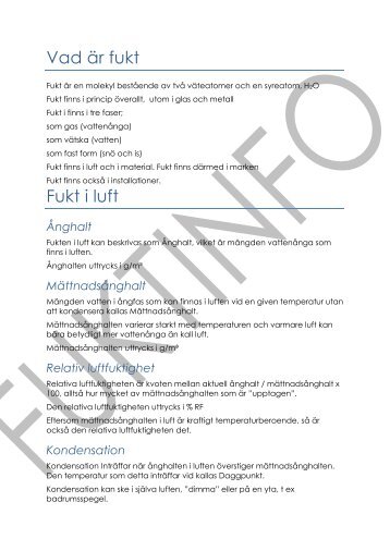 fukt i luften och fukt i material