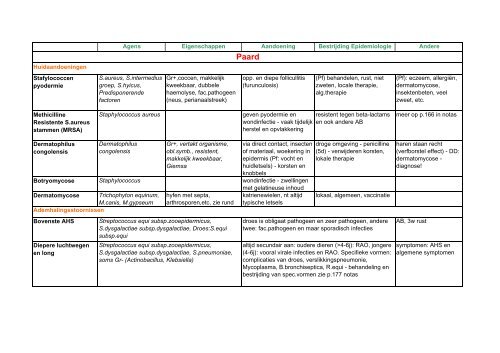 Samenvatting paard - Diergeneeskundige Studenten Raad