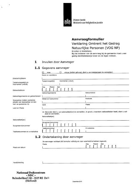 (Geslachts)Naam Tussenvoegsel(s) en Voornamen (voluit ...