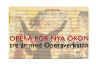 OPERA FÖR NYA ÖRON tre år med Operaverkstan - Malmö Opera