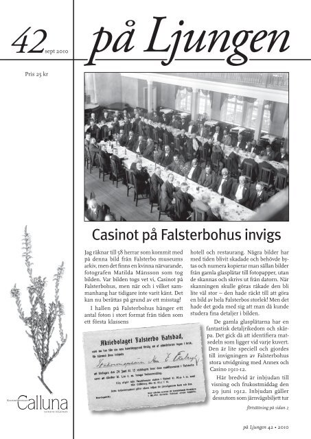 Casinot på Falsterbohus invigs - Kulturföreningen Calluna