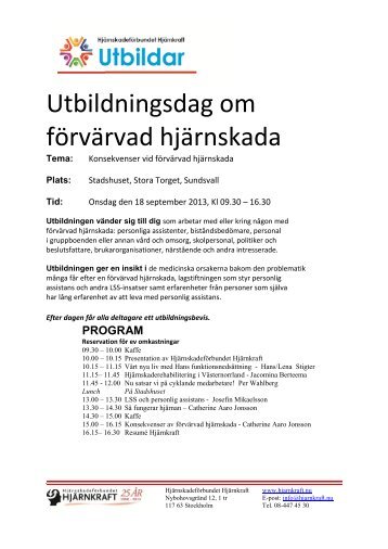 Sundsvall 18 september - Hjärnkraft