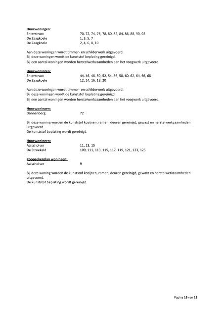 Overzicht planmatig onderhoud 2012 - Viverion