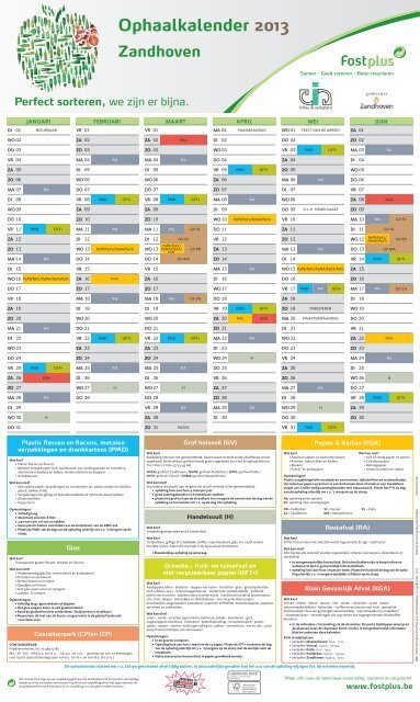 Afvalkalender 2013 - Gemeente Zandhoven