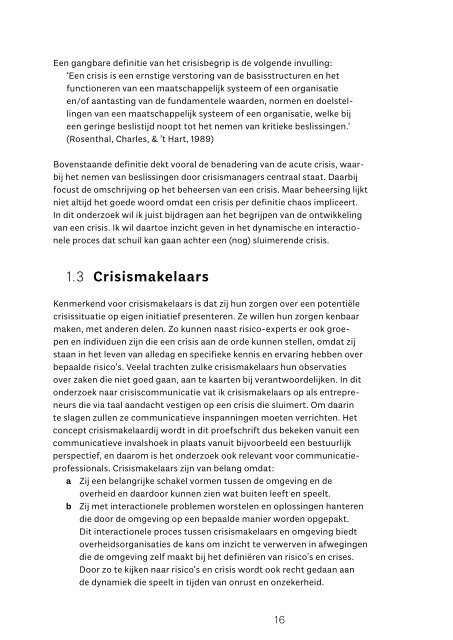 Proefschrift Crisis in aantocht! - Onderzoek - Hogeschool Utrecht