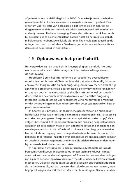 Proefschrift Crisis in aantocht! - Onderzoek - Hogeschool Utrecht