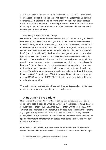 Proefschrift Crisis in aantocht! - Onderzoek - Hogeschool Utrecht