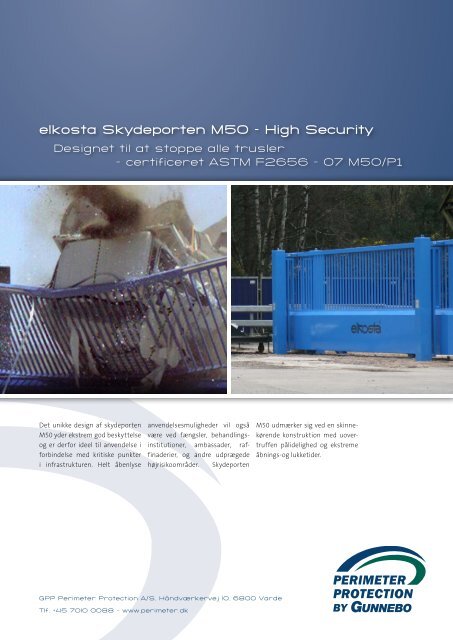 elkosta Skydeporten M50 – High Security - Perimeter Protection Group