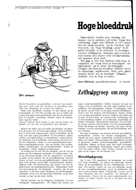 Tijdschrift Gezondheid en Politiek jaargang 1985 nr 4