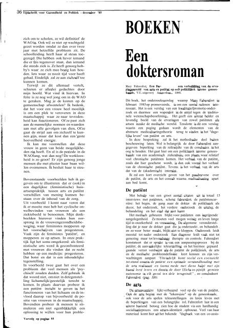 Tijdschrift Gezondheid en Politiek jaargang 1985 nr 4