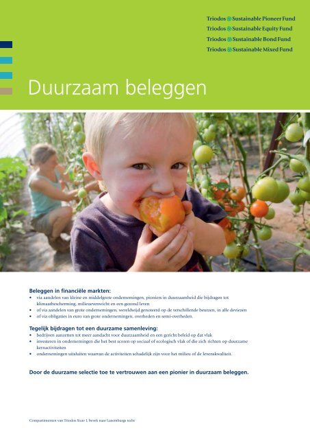 Brochure duurzaam beleggen(Pdf 274.3 KB) - Triodos