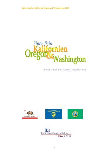 Wine-Guide California, Oregon & Washington USA 1 Skrivet av ...