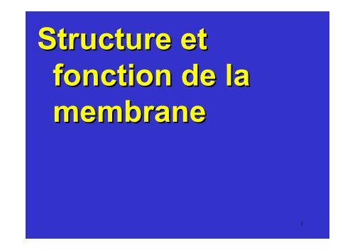 membrane plasmique - Poly-Prepas