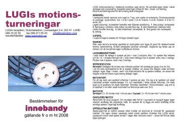 Regler innebandy (reviderade ht 2008) - LUGI Motion