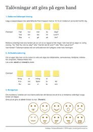 Talövningar - parkinsoninfo - Parkinsonförbundet