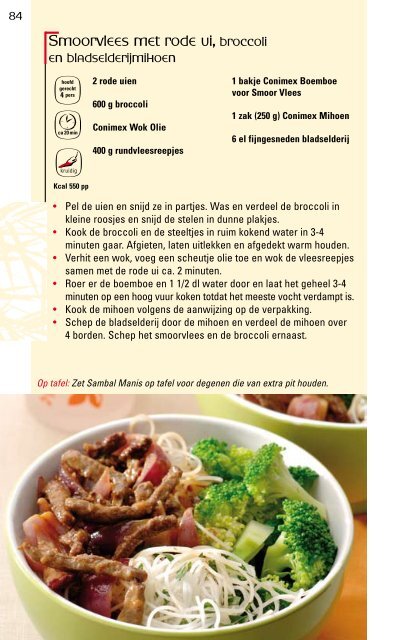 Wok Roll met zoetzuur vlees, maïs, komkommer en tomaat - Conimex