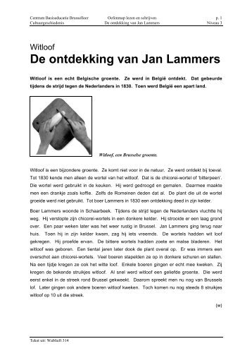 De ontdekking van Jan Lammers - Brusselleer
