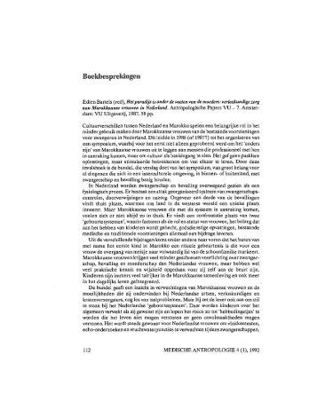 Boekbesprekingen - Tijdschrift Medische Antropologie