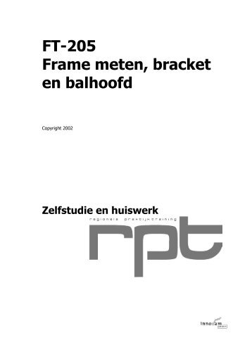 FT-205 Frame meten, bracket en balhoofd - Tweewieler Academy