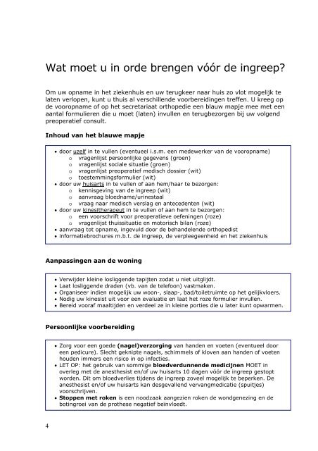 totale heupprothese - regionaal ziekenhuis Sint-Trudo