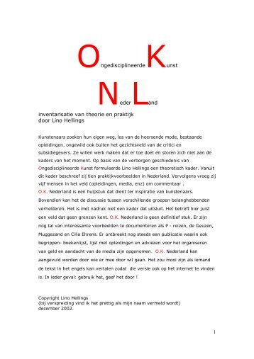 Ongedisciplineerde Kunst in Nederland - Lino Hellings