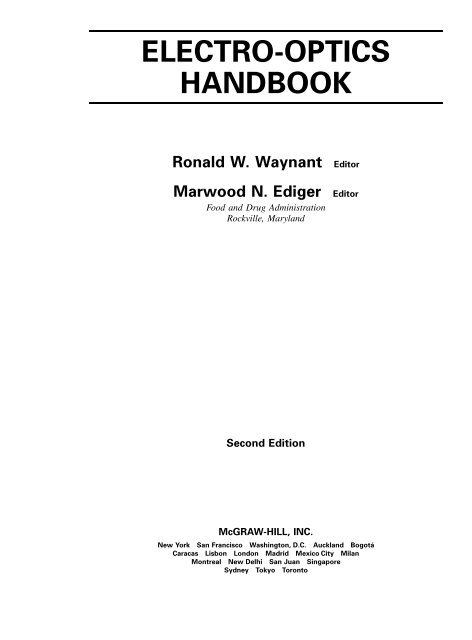 Electro-Optics Handbook 2e - Waynant, Ediger.pdf