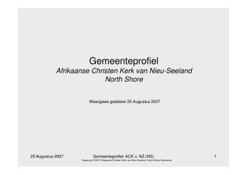 Gemeenteprofiel - Acknorthshore.co.nz