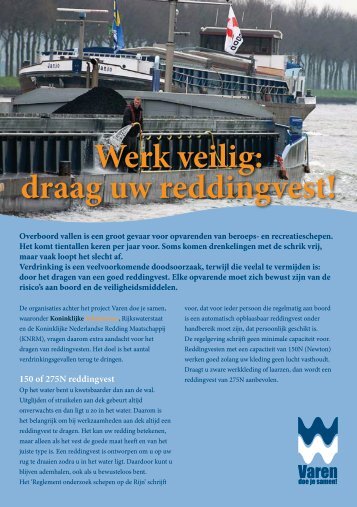 Werk veilig: draag uw reddingvest! - Varen doe je samen