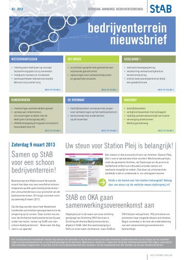 Nieuwsbrief november 2012 - Stichting Arnhemse Bedrijventerreinen