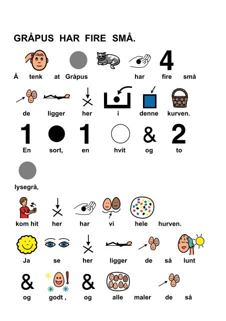 En sangbok med PCS-symboler.