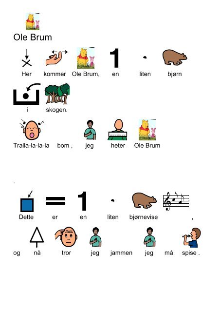 En sangbok med PCS-symboler.