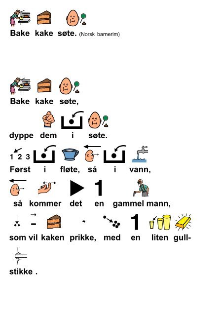 En sangbok med PCS-symboler.