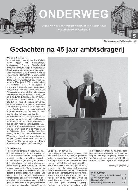 onDerWeG - Duinzichtkerk/Vredeskapel