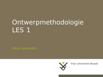 Ontwerpmethodologie LES 1