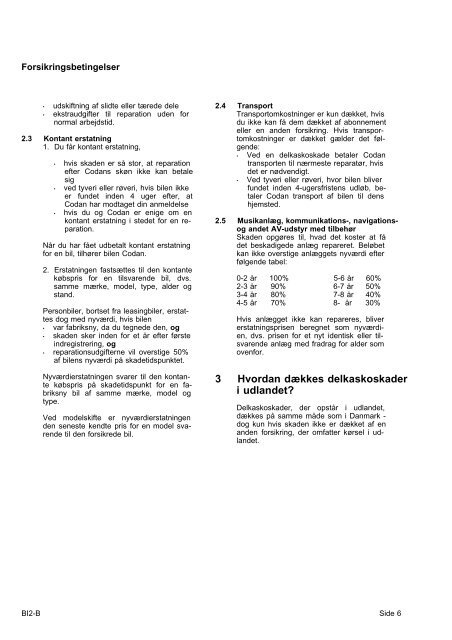 Betingelser - Codan Forsikring A/S