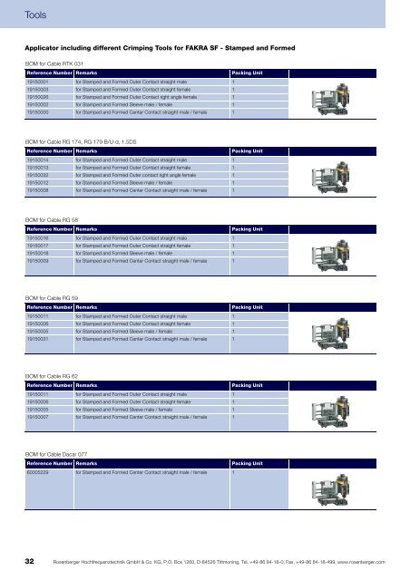 FAKRA SMB RF Connectors Cable Connectors, PCB ... - Walcom