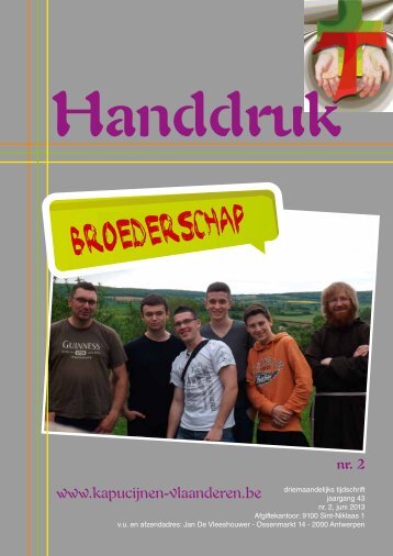 Handdruk nr. 2 jg 43, juni 2013 - Kapucijnen Vlaanderen