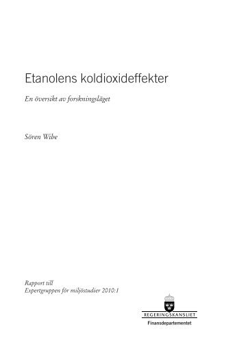 Etanolens koldioxideffekter - Expertgruppen för miljöstudier