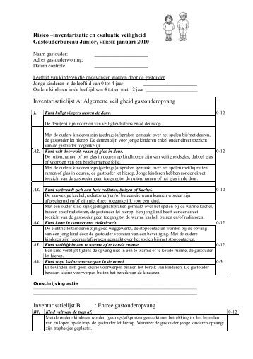 risico inventarisatie woning gastouder.pdf - Gastouderbureau Junior