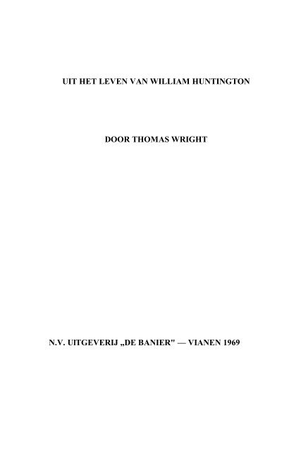 Uit Het Leven Van William Huntington