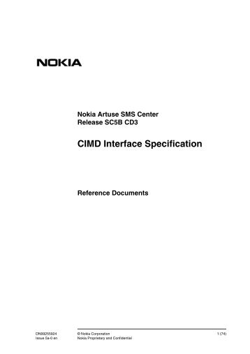 CIMD Interface Specification - Elisa