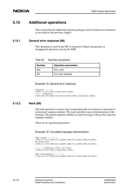 CIMD Interface Specification - Elisa